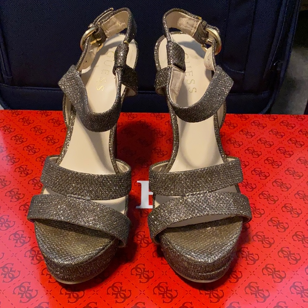 GUESS Women’s Geary Platform Dress Sandals